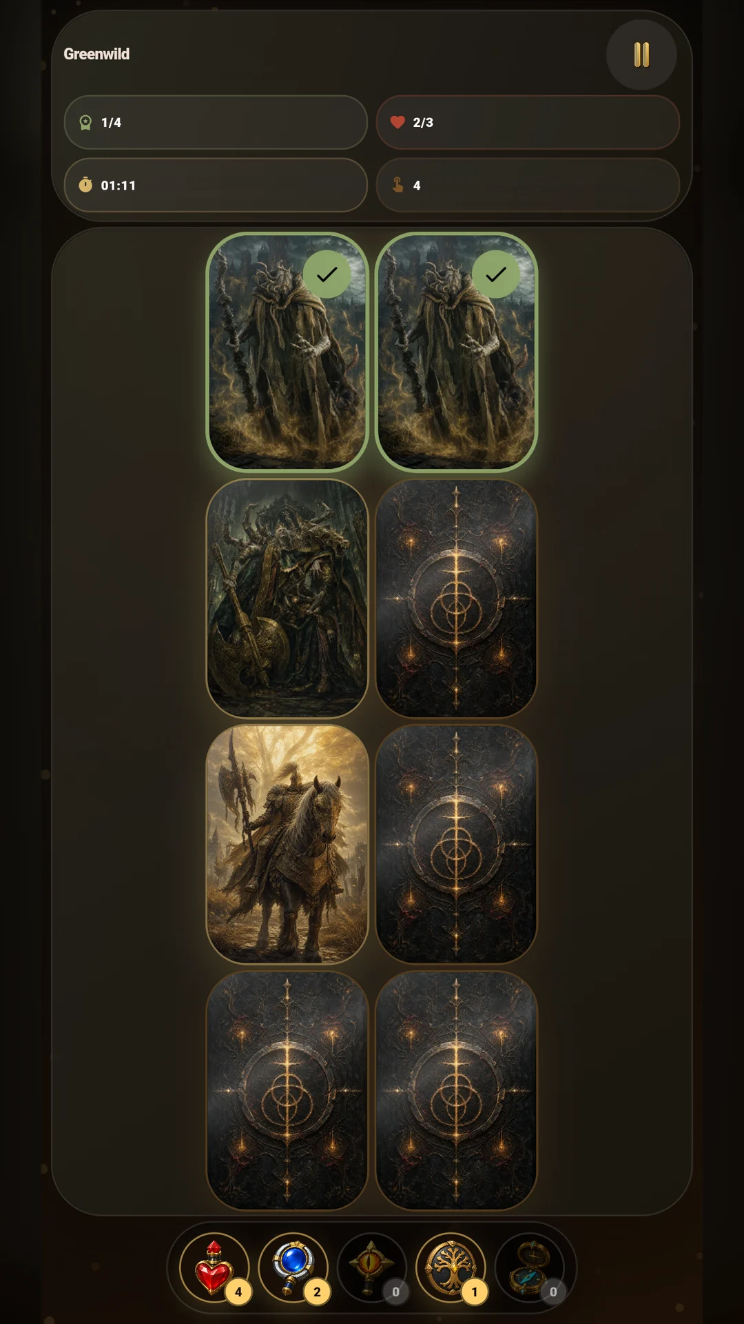 Gracebound Crownkeeper matching board