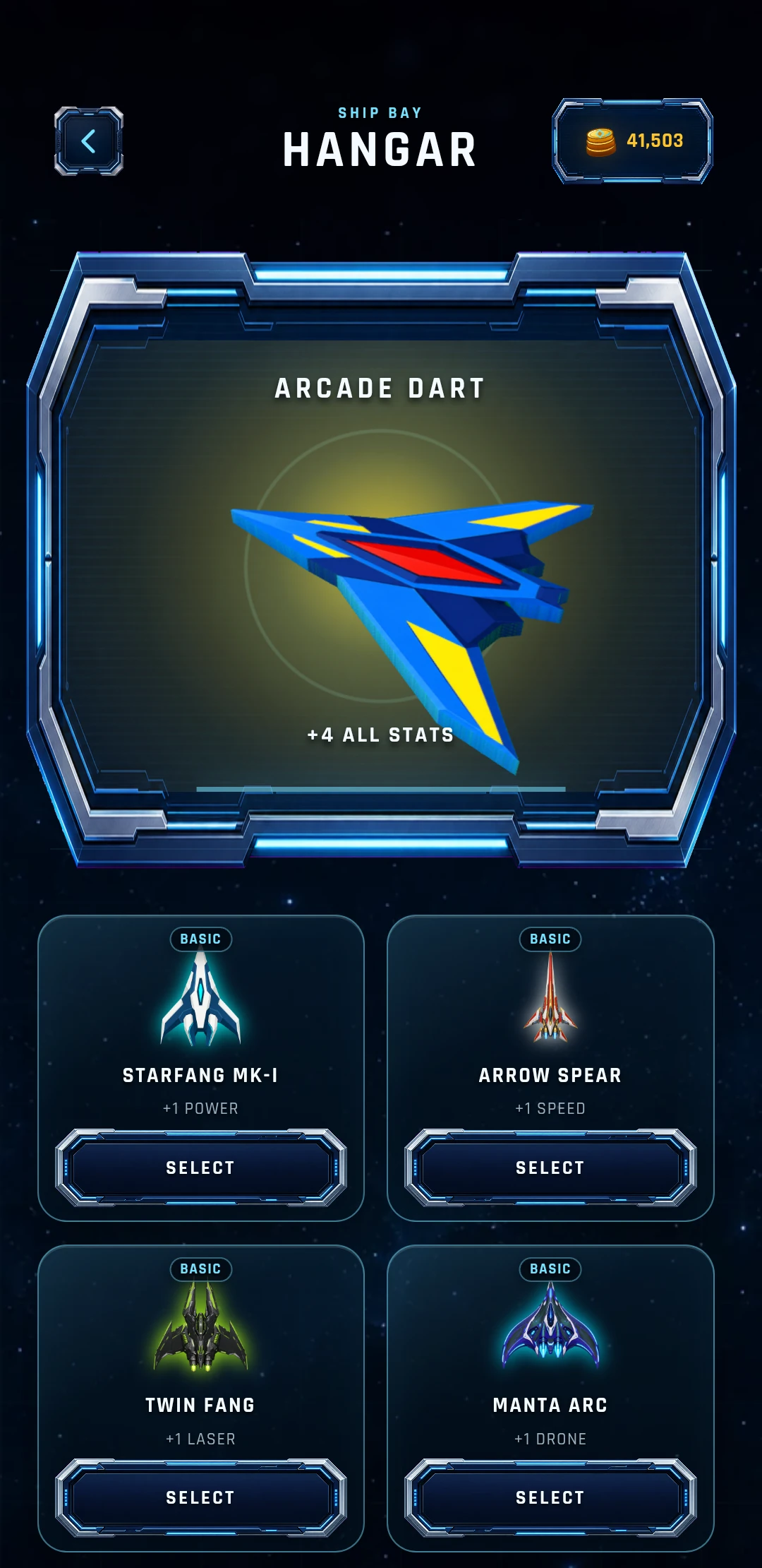 Starfang portrait 02 hangar screenshot